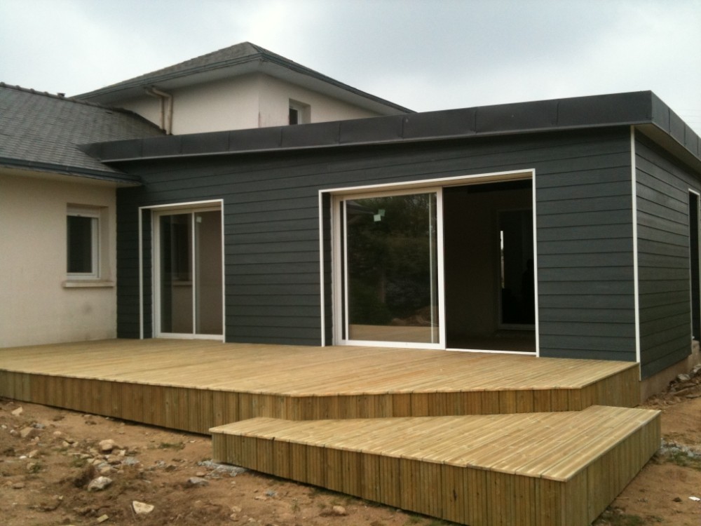 MENUISERIE GELEBART Extension Maison Ossature Bois Ploudalmezeau Exterieur 10