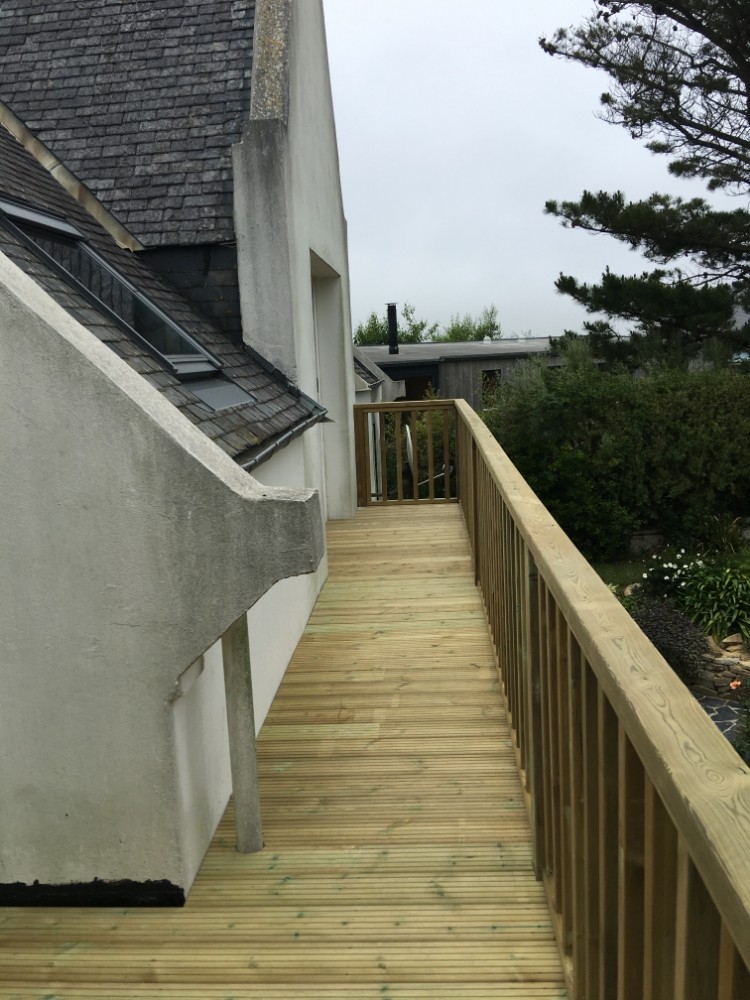 MENUISERIE GELEBART Extension Maison Ossature Bois Ploudalmezeau Exterieur 4