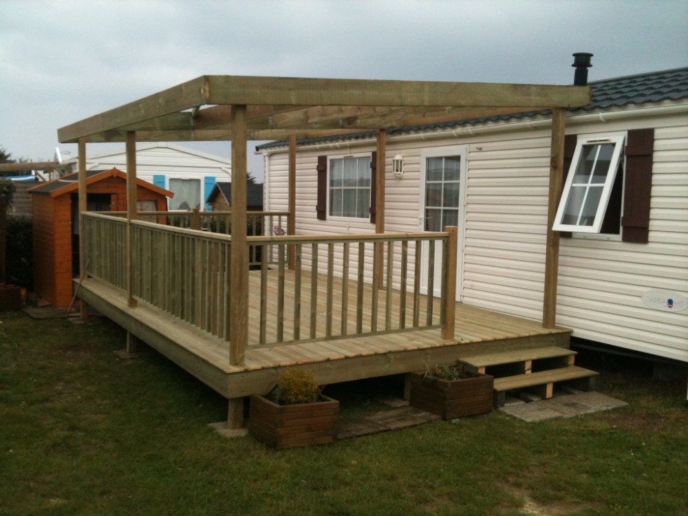 MENUISERIE GELEBART Extension Maison Ossature Bois Ploudalmezeau TERRASSE ET CARPORT 1