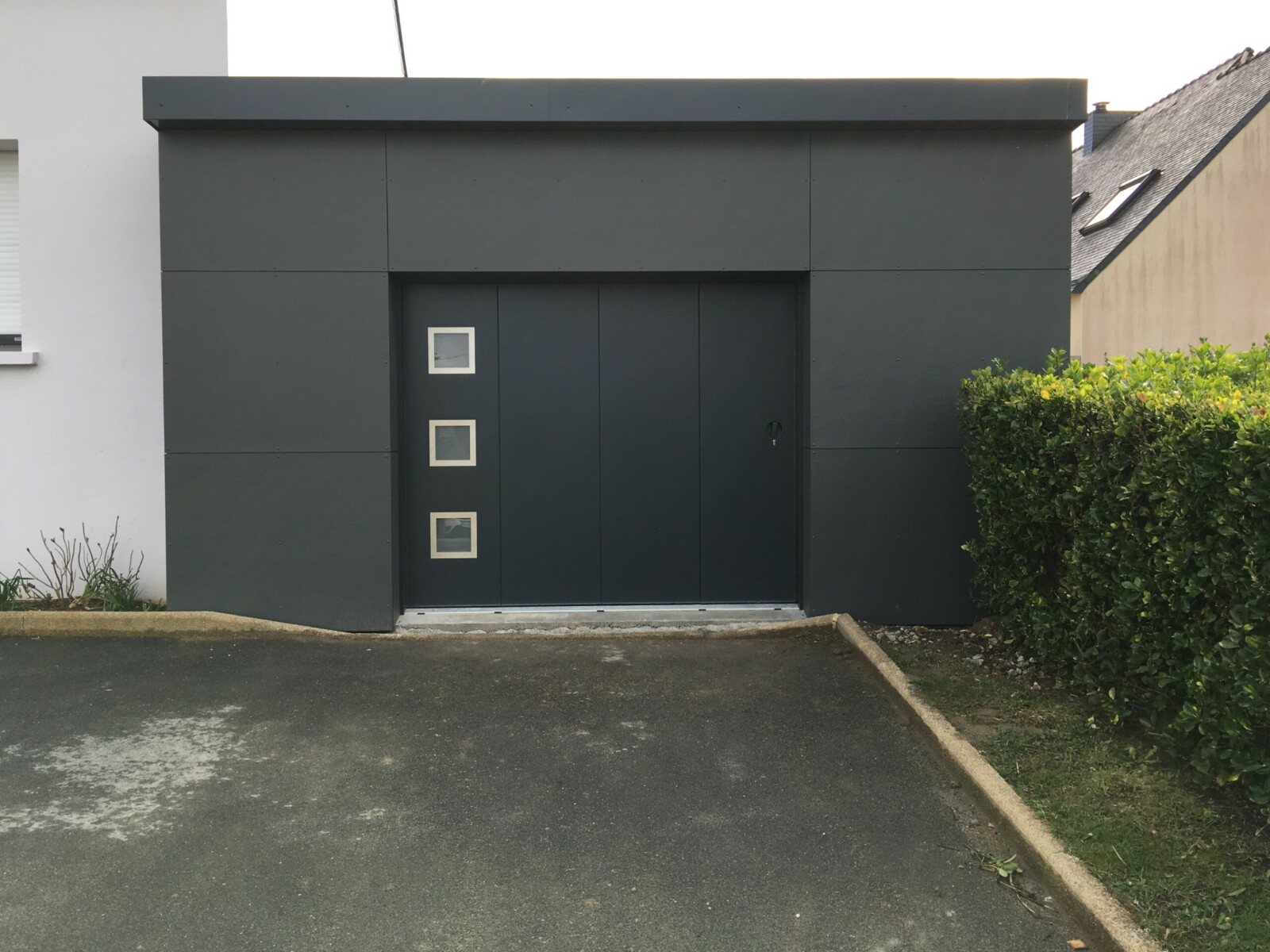 Menuiserie Gelebart Extension Maison Ossature Bois Ploudalmezeau Photo Porrte De Garage 2