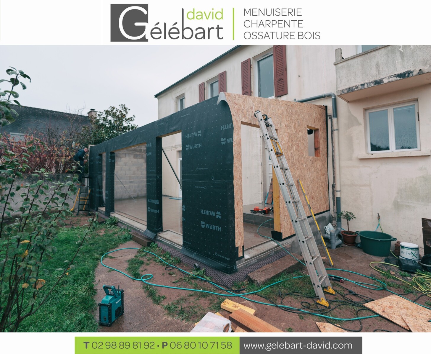 Menuiserie Gelebart Extension Maison Ossature Bois Ploudalmezeau Ossature Bois2