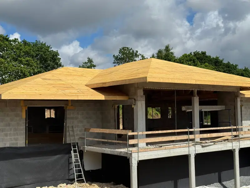 Menuiserie Gelebart Extension Maison Ossature Bois Ploudalmezeau Charpente Couverture 2