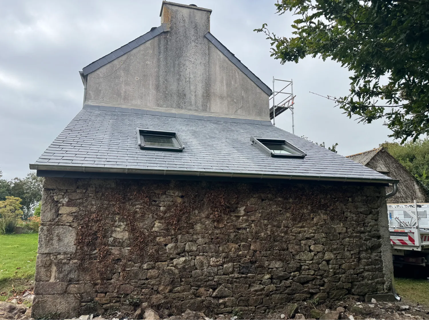 Charpente Couverture Gelebart Extension Maison Ossature Bois Ploudalmezeau Charpente Coverture 2